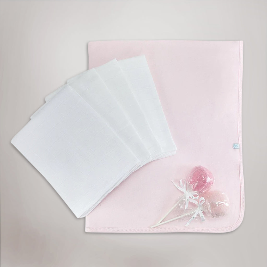 Babyblooms Baby Girl Muslin Cake Contents