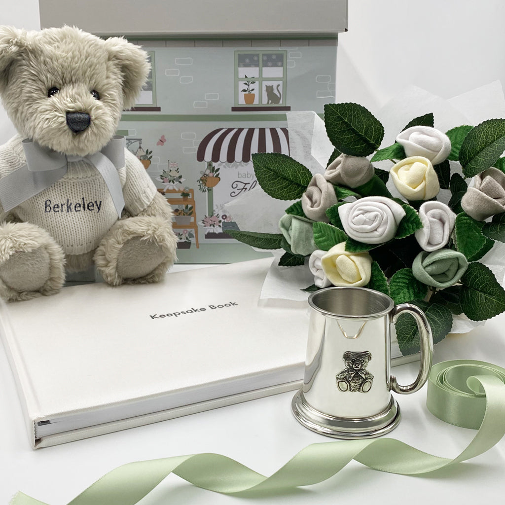 Personalised Little Treasures Keepsake Hamper with Berkeley Bear and Tankard