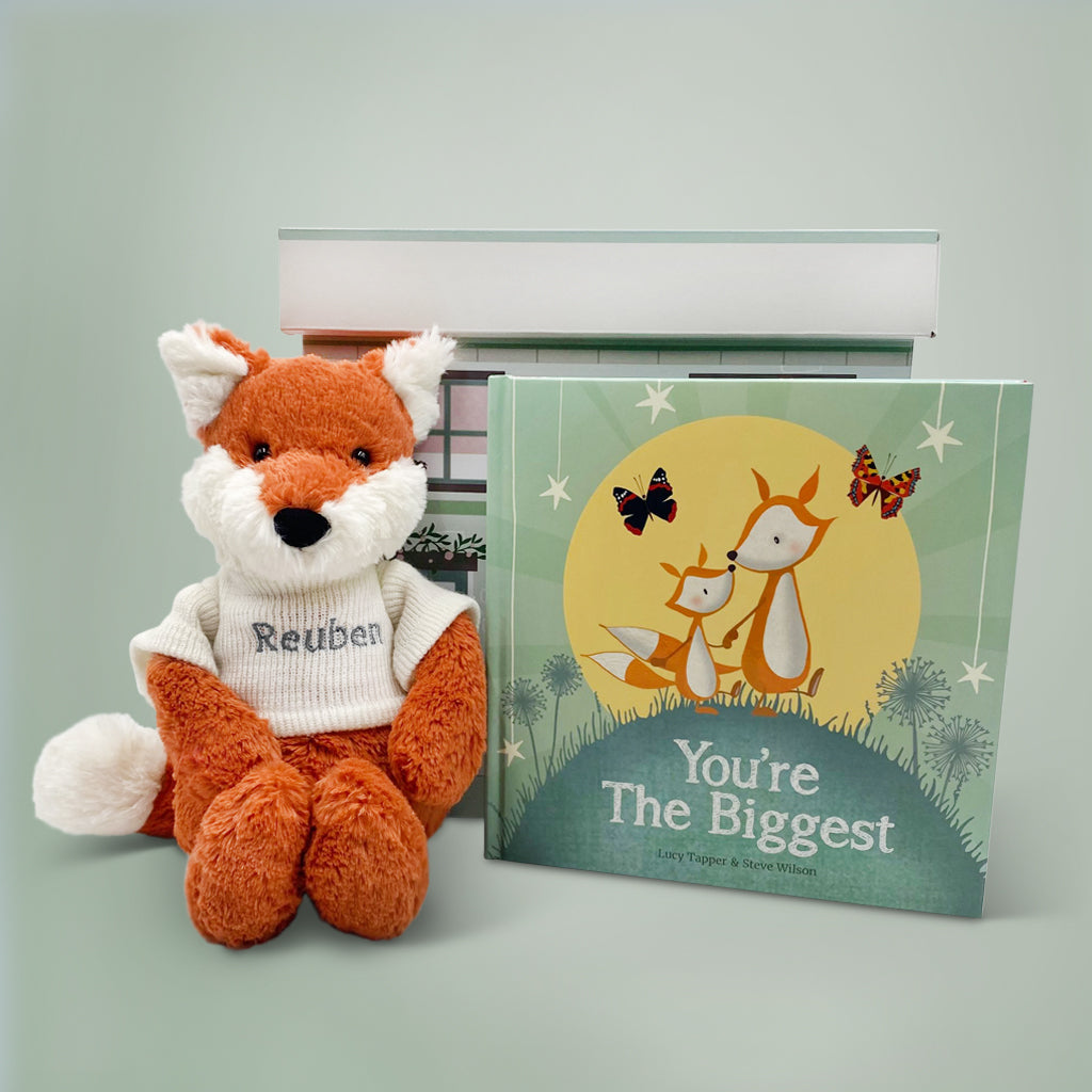 Sibling Gift Youre The Biggest Book With Personalised Fox Softtoy