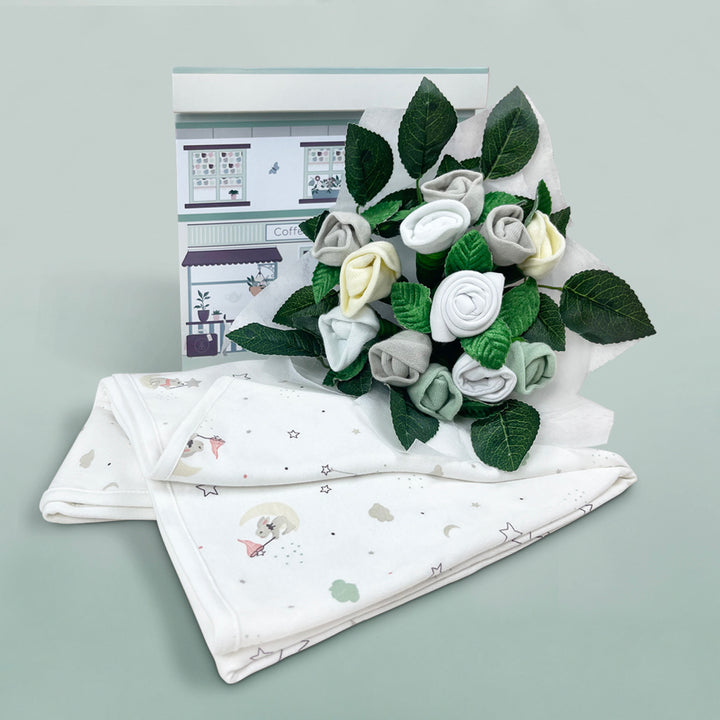 Unique Baby Gift Welcome Baby Clothes Posy Of Baby Socks And Blanket