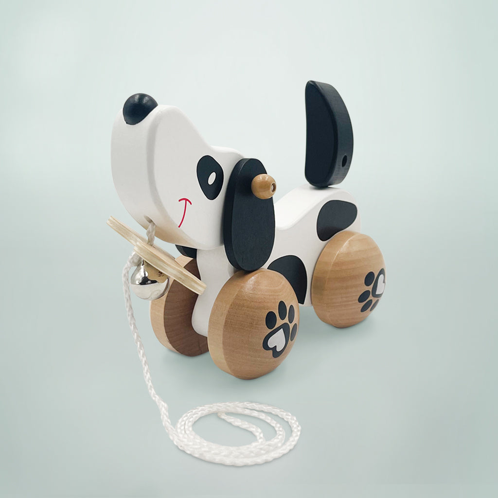 Pull Along Dog Wooden Toy | Birthday Gifts | Babyblooms