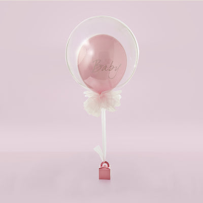 Baby Girl Gift Luxury Pink Bubble Balloon
