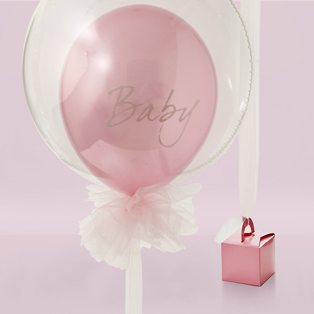 Luxury Pink New Baby Bubble Balloon