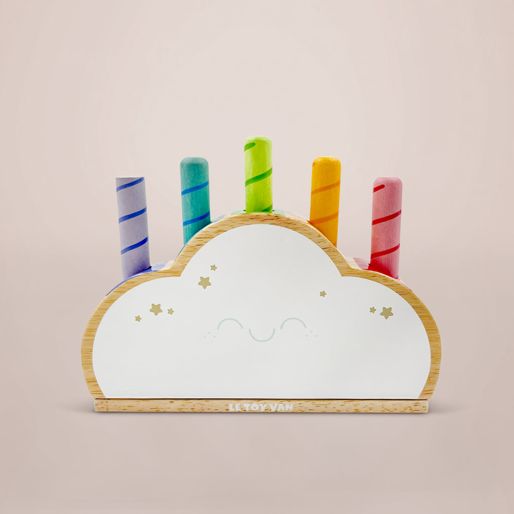 Baby Gift Rainbow Cloud Pop Wooden Toy