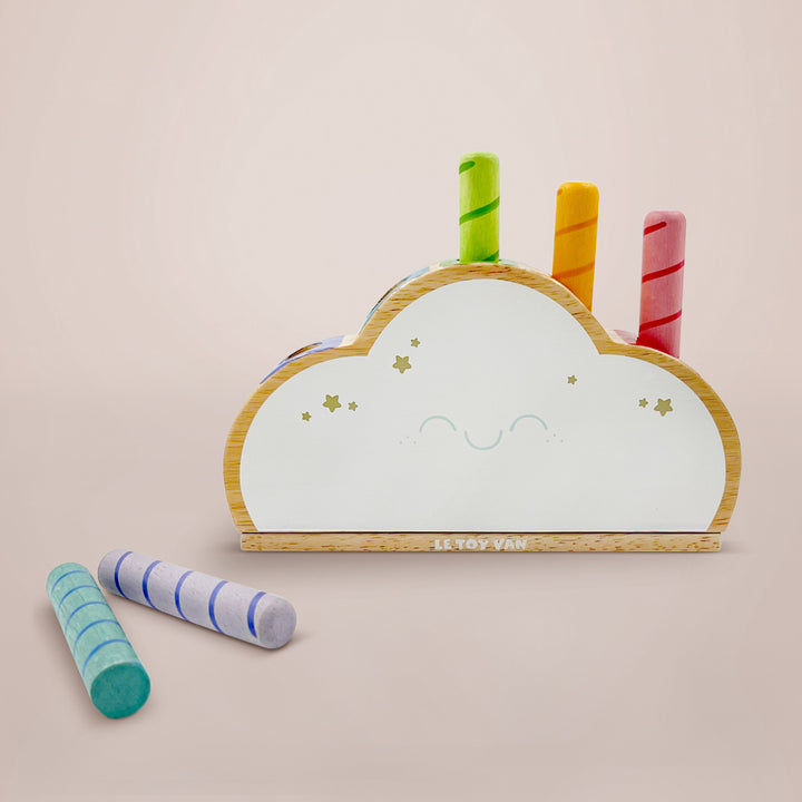 Rainbow Cloud Pop Wooden Toy