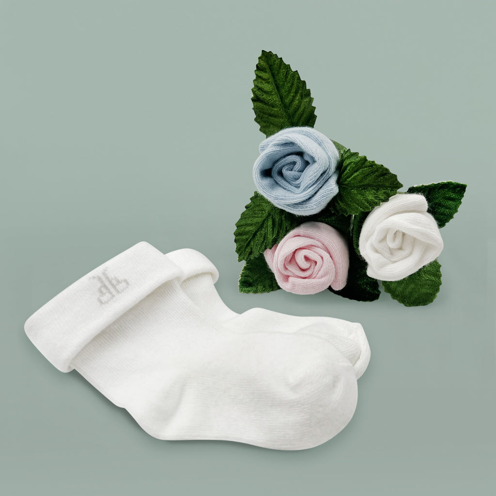 Babyblooms' Rosebud Sock Baby Shower Favour
