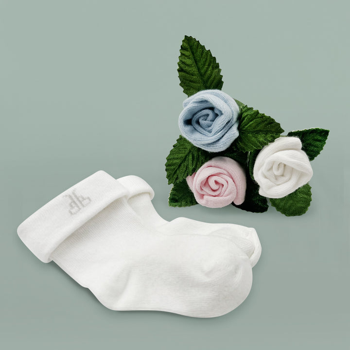 Babyblooms' Rosebud Sock Baby Shower Favour