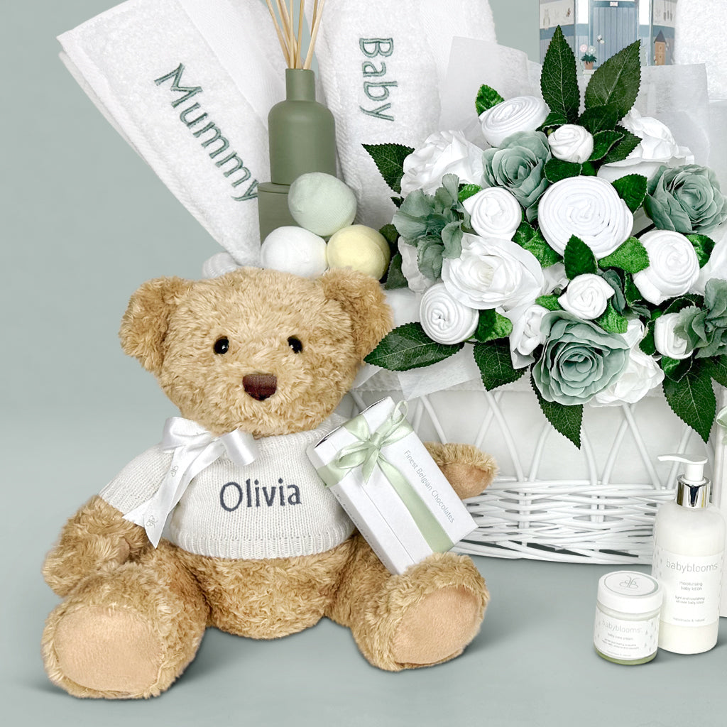 Personalised Babyblooms Signature Moses Basket Hamper