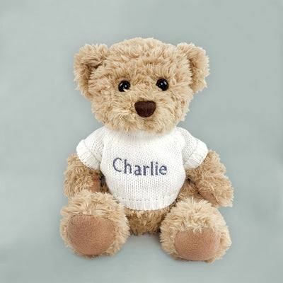 Personalised Baby Gift Bertie Teddy Bear Soft Toy Red