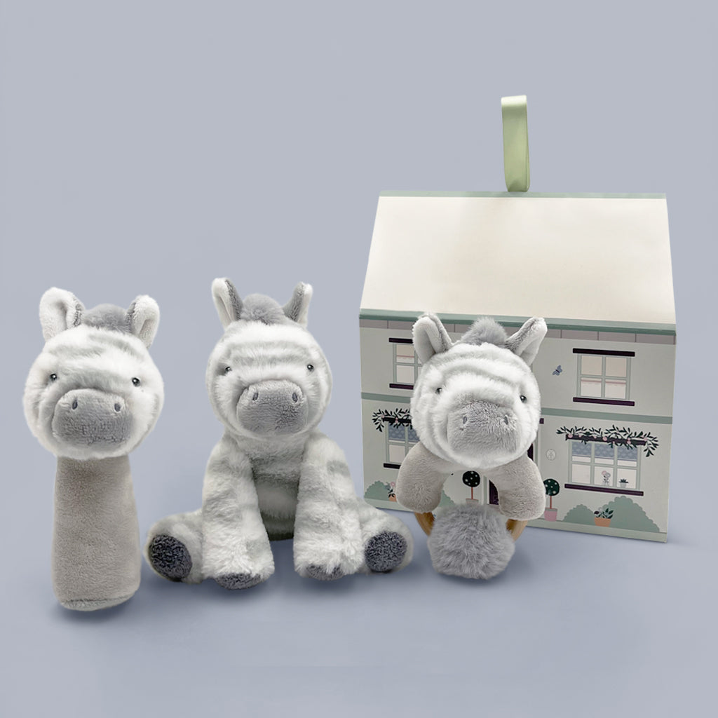 Baby Gift Three Little Zebras Soft Toy Set