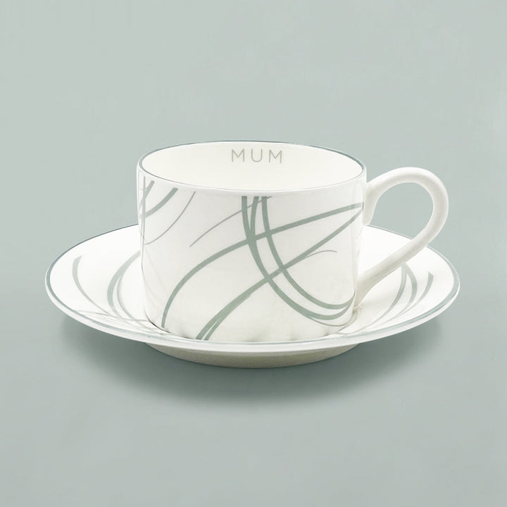 New Mum Present Fine Bone China Cup And Saucer Christmas Gift Set