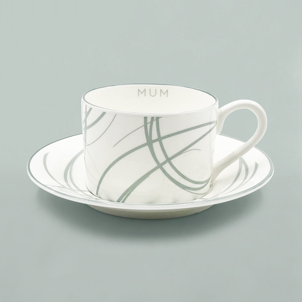 New Mum Present Fine Bone China Cup And Saucer Christmas Gift Set