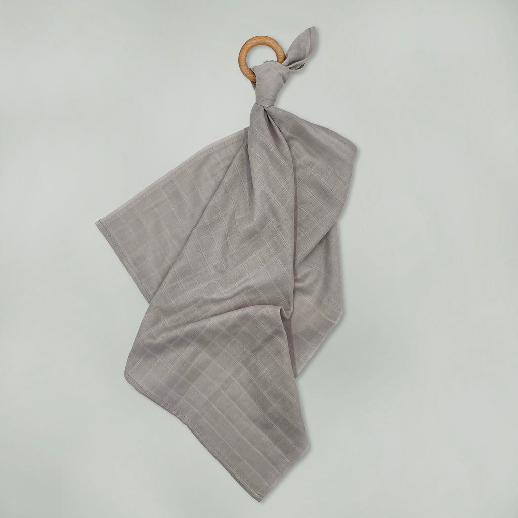Little Love Trio of Muslins With Wooden Teethers