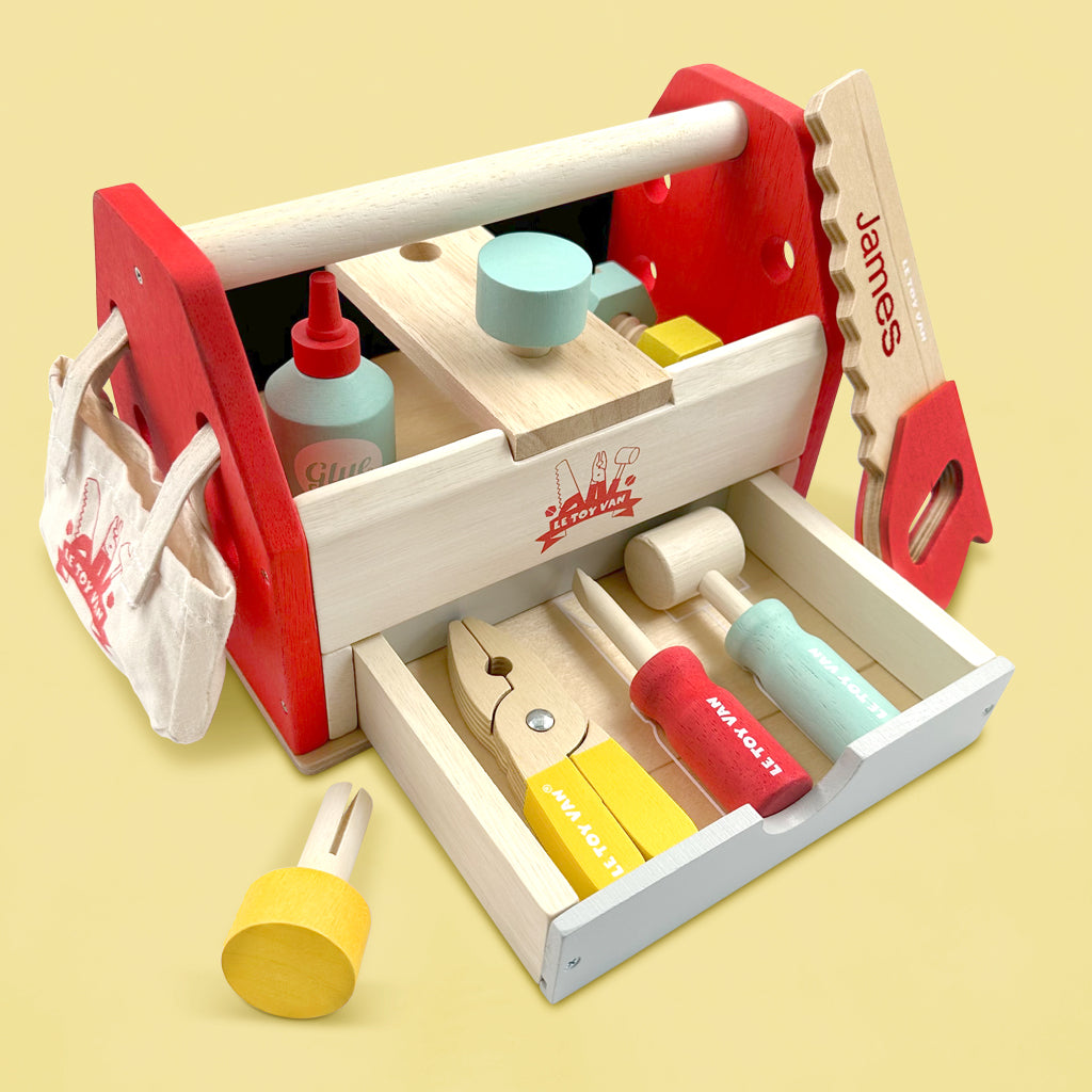 First Birthday Gift Personalised Wooden Tool Box