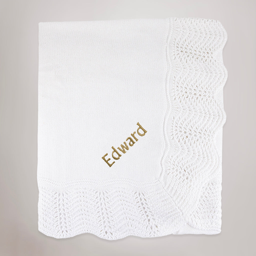 Personalised Bernard Bear and Crochet Blanket