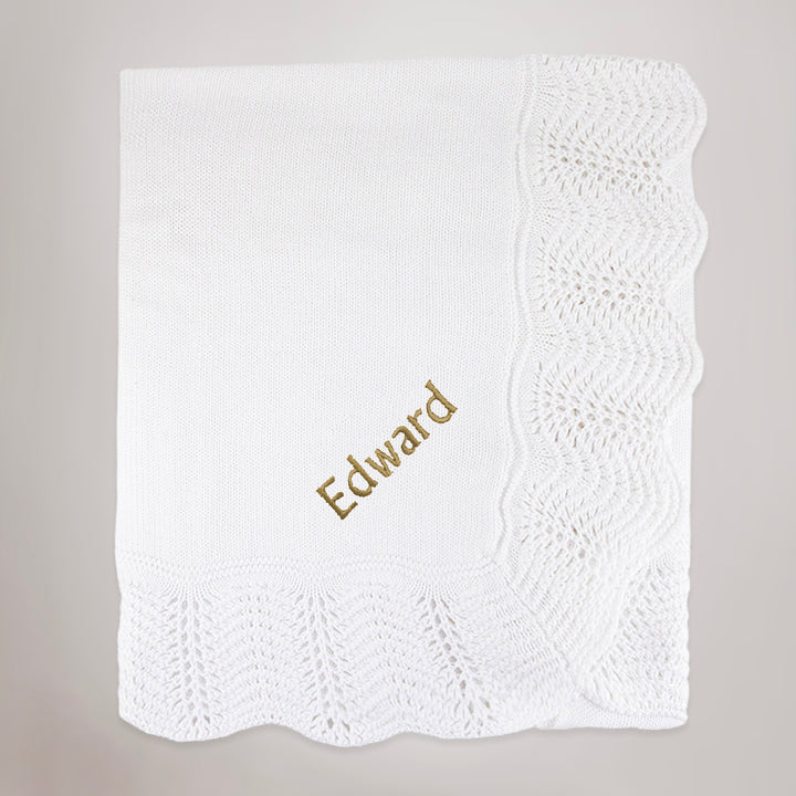 Personalised Bernard Bear and Crochet Blanket