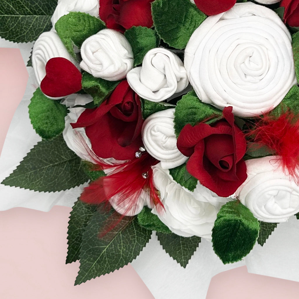 Valentines Luxury Rose Baby Clothes Bouquet