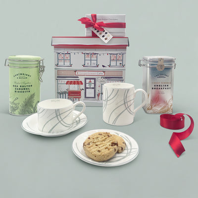 Mum's Christmas Fine Bone China Mug and Coaster Gift Set with Chocolates