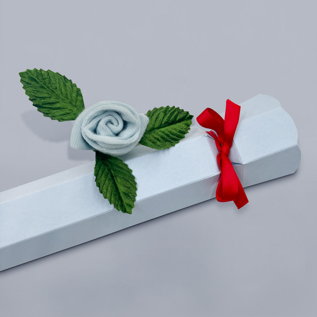 Baby's First Christmas Rosebud Sock Cracker, Blue