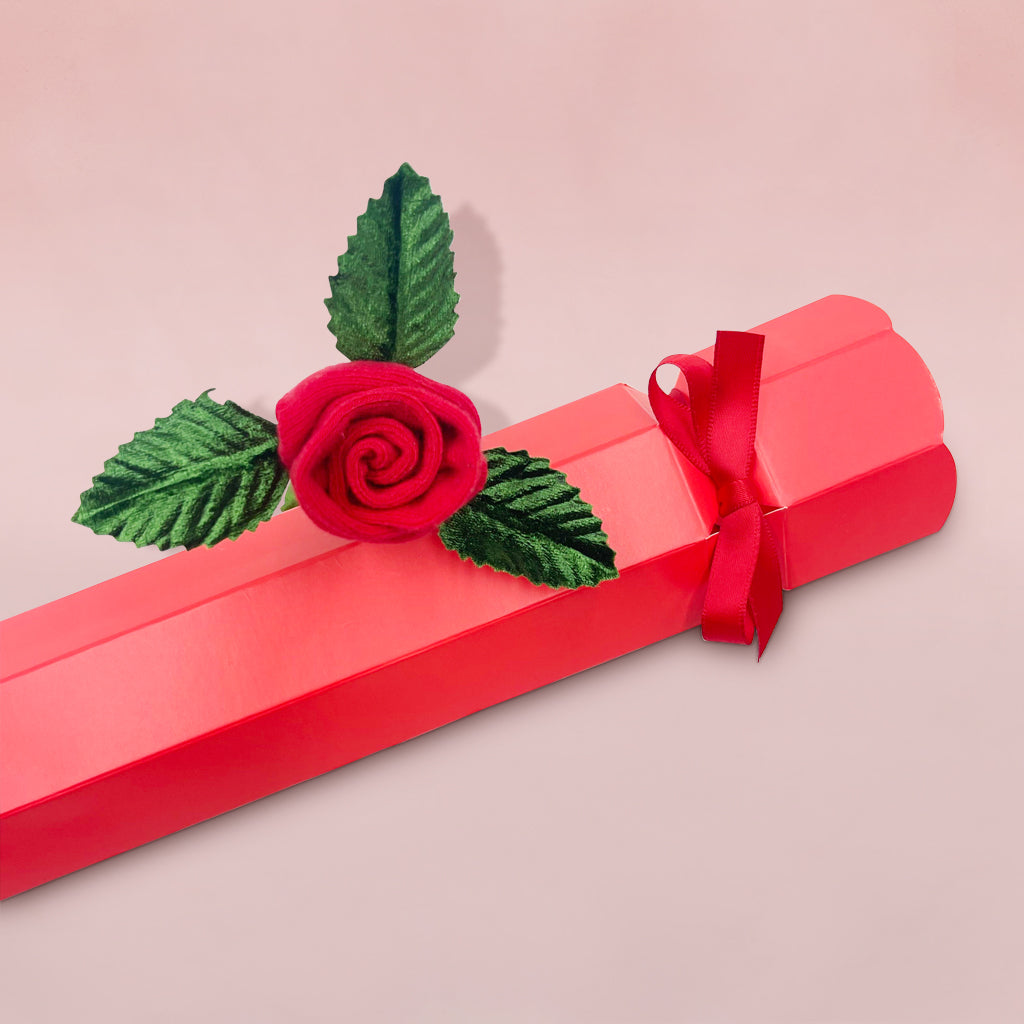 Baby's First Christmas Rosebud Sock Cracker, Red