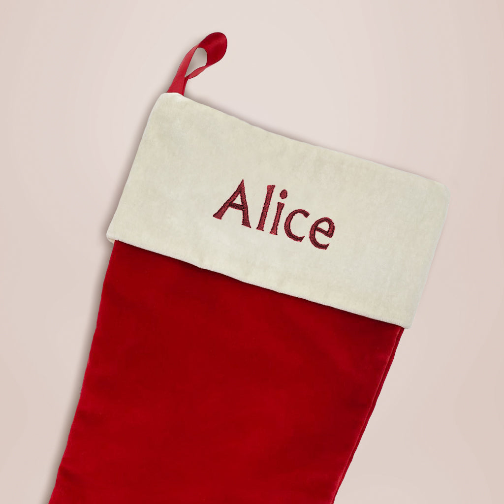 Little Grey Bunny's Personalised Christmas Stocking and Book Set