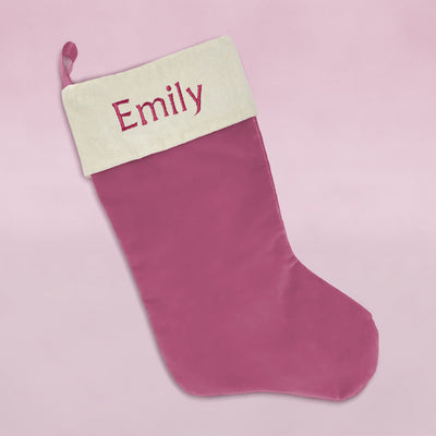 Bertie Bear’s Personalised Christmas Stocking in Pink