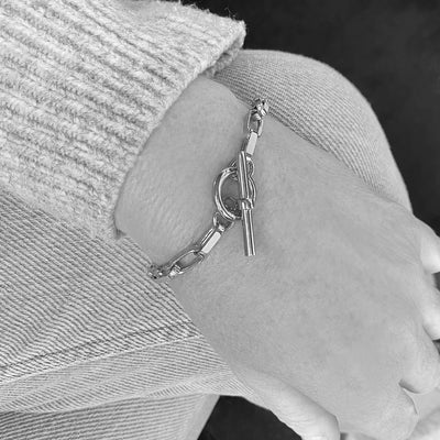 MayaH Jewellery Chunky Chain Bracelet in Silver