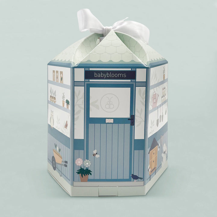 Personalised Zachary Zebra Moses Basket Baby Hamper, Blue