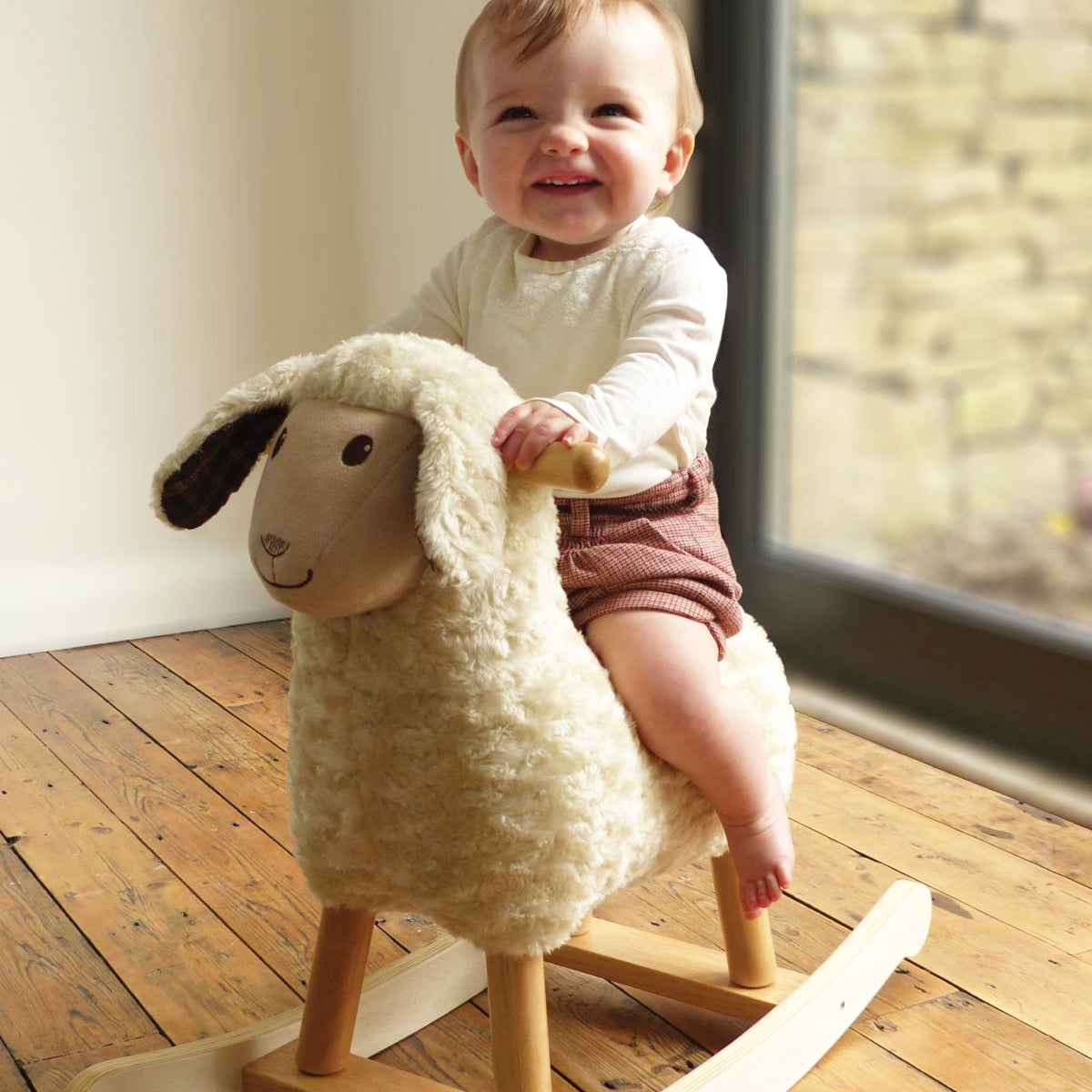 Toddler Rocking Animal Lambert Rocking Sheep | Wooden Rocking Animals | Babyblooms