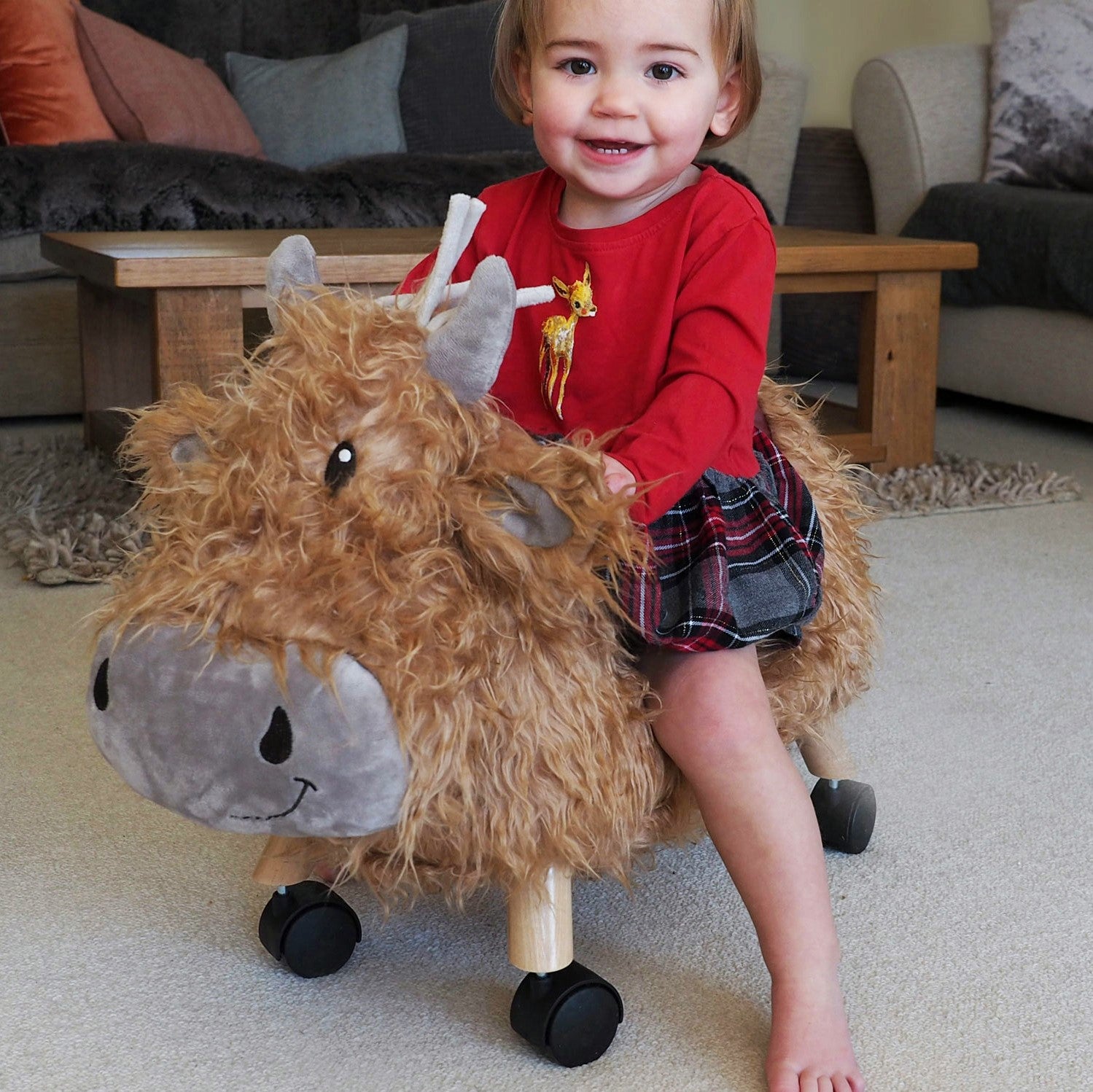 Hubert Highland Cow Ride On Toy | Babyblooms