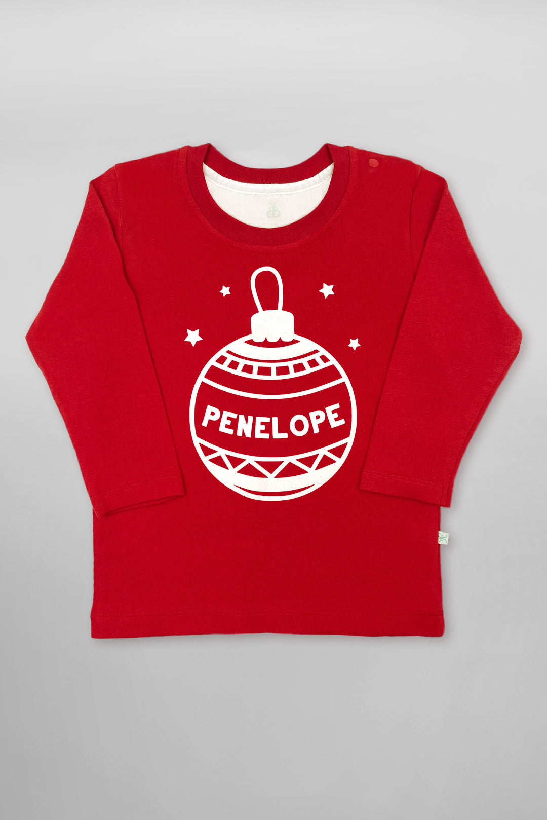 Babys First Christmas Personalised Christmas Bauble T Shirt