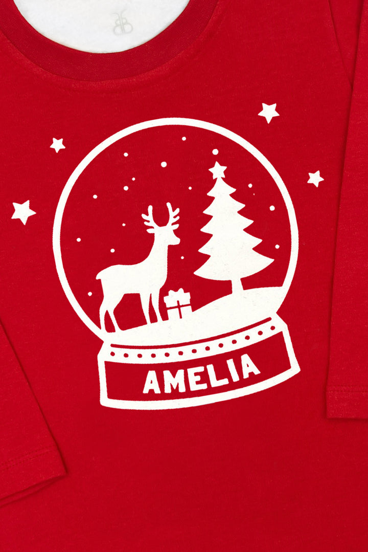 Personalised Christmas Snow Globe T-Shirt