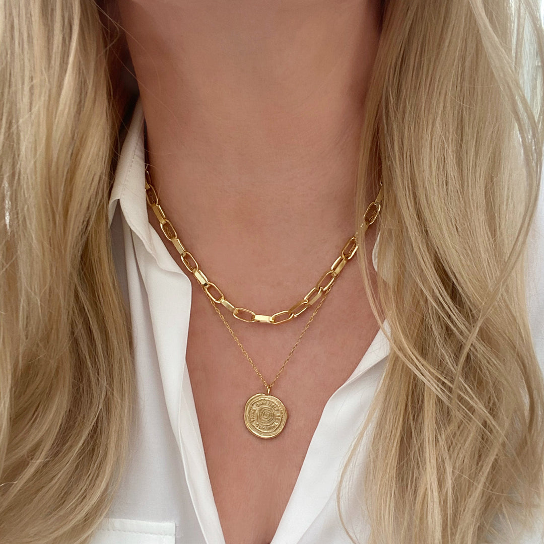 MayaH Jewellery Chunky Chain Necklace in Gold