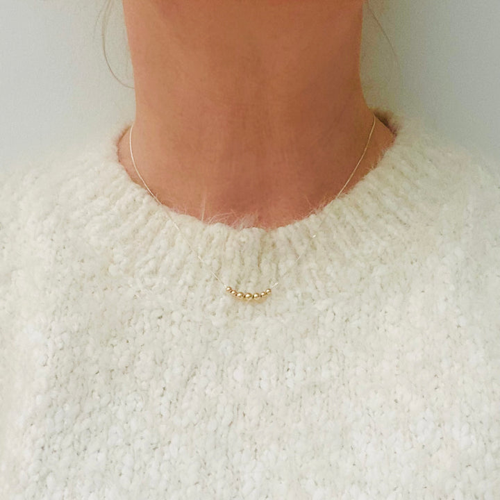 MayaH Jewellery Seven Gold Beads Necklace