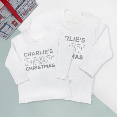 Babys First Christmas Gift Personalised T Shirt